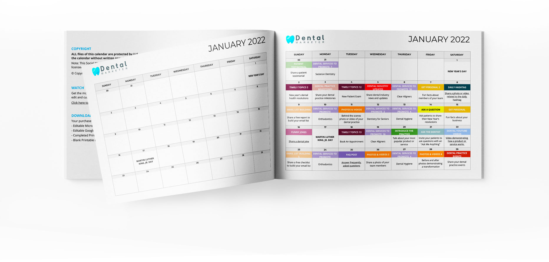 2021 Social Media Marketing Calendar For Dentists Dental Marketer