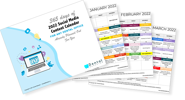365 Days of 2022 Social Media Content Calendar for Any Dental Office