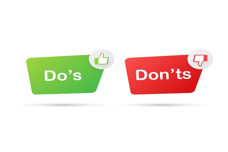 Do's And Don'ts Speech Bubbles