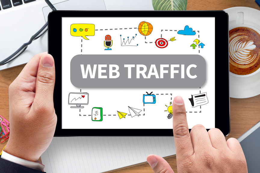 Person Exploring Web Traffic