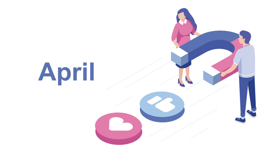 April Social Media Illustration