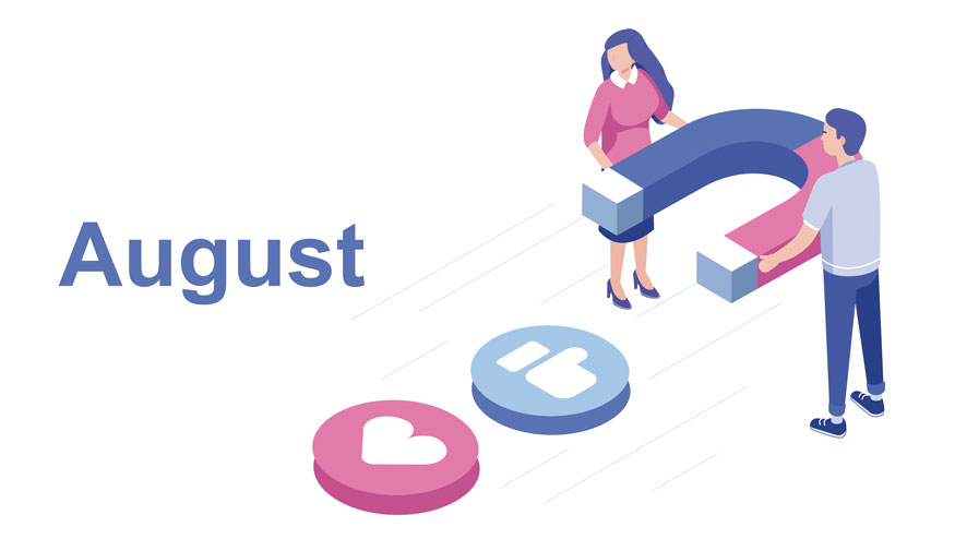 August Social Media Illustration