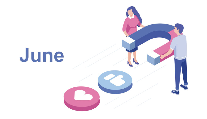 June Social Media Illustration