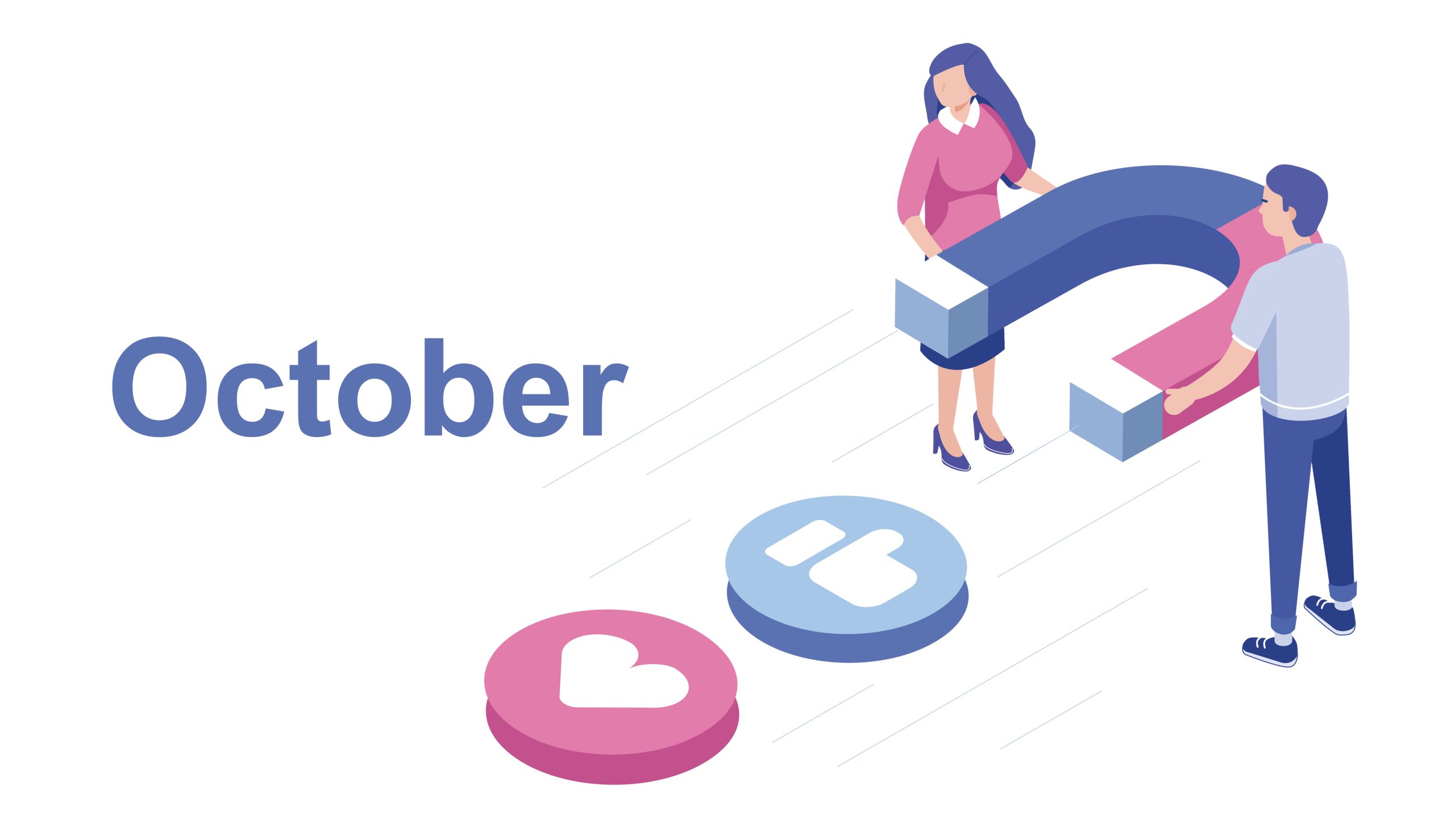 October Social Media Illustration