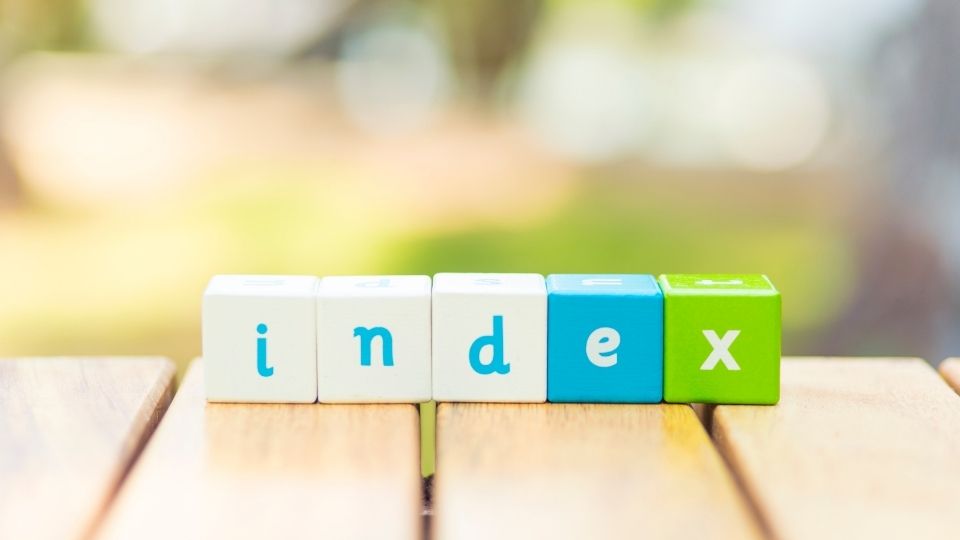 Index Word Spelled On Wooden Blocks