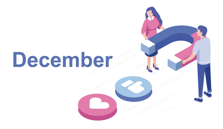December Social Media Illustration