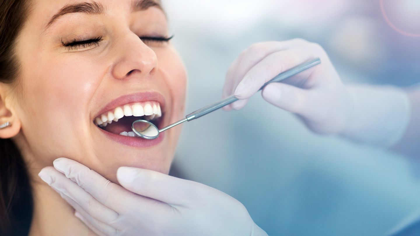 Woman Receiving A Dental Checkup