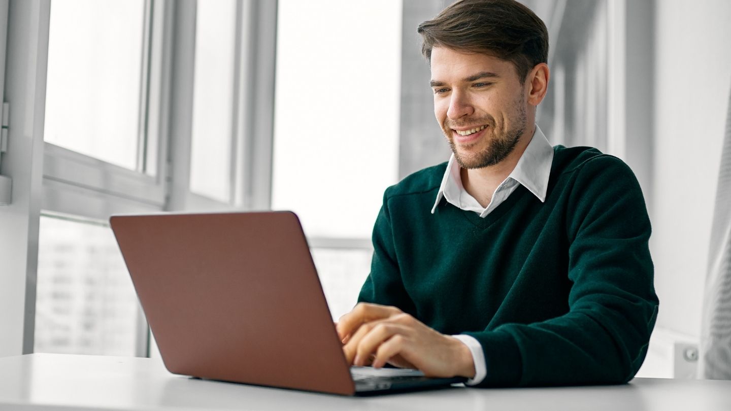 Professional Man Working On Laptop
